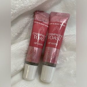 Set of 2 Bath & Body Works CHAMPAGNE TOAST Lip Gloss New & Sealed. .47 Fl oz ea